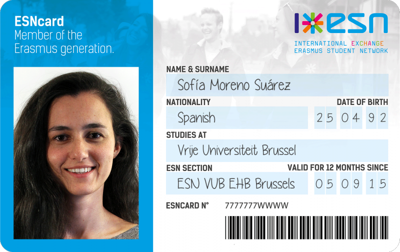 Picture of the ESN card